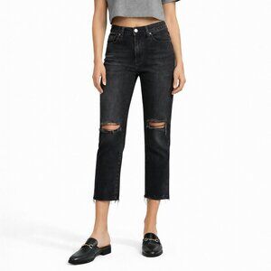 Abercrombie & Fitch Ultra High Rise Ankle Straight‎ Distressed Jeans Women’s 27S